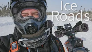 Ice Road expedition on a KTM 500 to Northwest Territories Canada