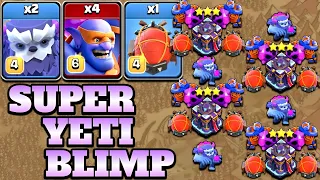 Yeti Blimp With Super Bowler Attack Strategy Town Hall 15!! 4 Super Bowler + 2 Yeti - Clash of Clans