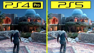 Assassin's Creed Mirage PS4 Pro vs PS5 Graphics Comparison | PS5 Backward Compatibility