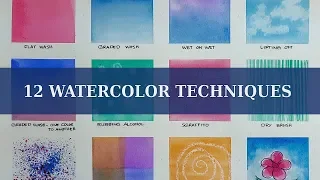 12 WATERCOLOR TECHNIQUES FOR BEGINNERS