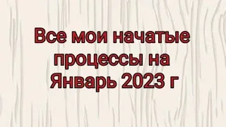 Мои 105 начатых процессов на январь 2023 года