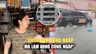 Có cống thoát nước mới, chợ Thủ Đức vẫn ngập sâu: Tiểu thương nơm nớp "thấy mưa là sợ"