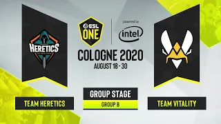 CS:GO - Team Vitality vs. Team Heretics [Overpass] Map 2 - ESL One Cologne 2020 - Group B - EU