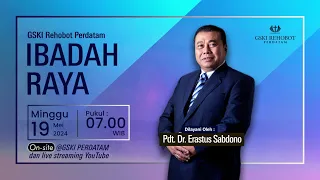 Ibadah Raya | GSKI Rehobot Perdatam | Pdt. Dr. Erastus Sabdono | Minggu, 19 Mei 2024