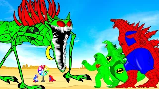 Rescue SPIDER GODZILLA & KONG From GIANT - CATNAP RADIATION : Who Will Win?| Godzilla Cartoon