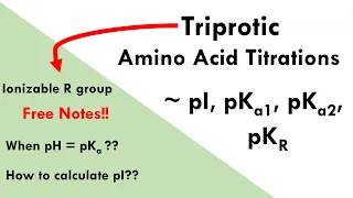 [09] How to calculate charge with Ionizable R groups?? | Triprotic Amino Acids Isoelectric Point