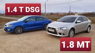 ГОНКА НЕ НА ЖИЗНЬ, А НА СМЕРТЬ!!! VOLKSWAGEN POLO GT VS MITSUBISHI LANCER 1.8