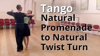 Natural Promenade Turn to Natural Twist in Tango | Dance Routine