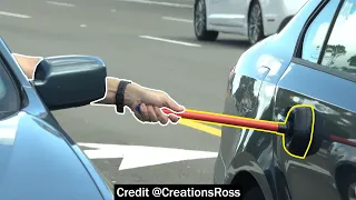 Sneaking Plungers onto People's Cars in Traffic