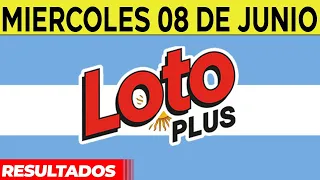 Resultados del sorteo Loto Plus del Miércoles 8 de Junio del 2022