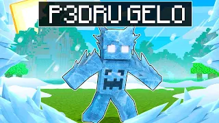 Virei o P3DRU DE GELO no Minecraft POR 24 HORAS!