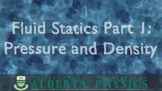 PHYS 146 Fluid Statics, part 1: Pressure and Density