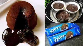 3 Ingredients Oreo Choco Lava Cake Recipe | Oreo Cake | Easy Choco Lava Cake Without Egg & Oven