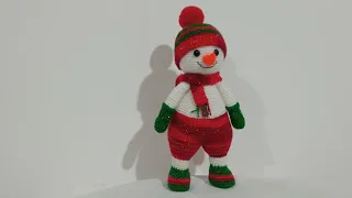 tutorial muñeco de nieve a crochet (amigurumi) primera parte 1/2