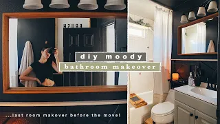 DIY Small Bathroom Moody Makeover