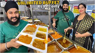 UNLIMITED FOOD in Rs 99/- Only | Street Food India | Cheapest Food Buffet