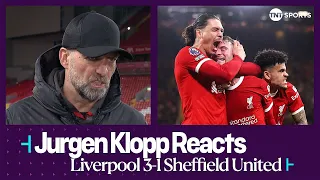"MACCA MISHITS THE BALL" 🤣 | Jürgen Klopp | Liverpool 3-1 Sheffield United | Premier League