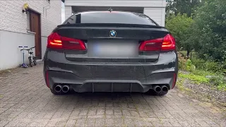 BMW 530e G30 2018 resonator delete exhaust sound