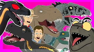 Godzilla & Indoraptor React To ♪ Entire JURASSIC WORLD THE MUSICAL Animated Song Series