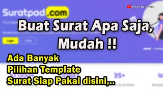 Buat Surat Apa Saja, Mudah !! - Ada Banyak Pilihan Template Surat Siap Pakai disini,..