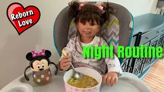 Night Routine With a Toddler Reborn Role Play Masterpiece Doll Lara