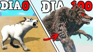 O PEQUENO LOBO EVOLUIU PARA O GIGANTE LOBISOMEM PARA SE VINGAR! 100 DIAS ARK!