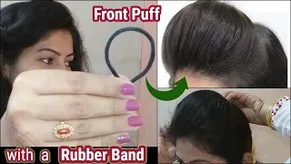 1 min front puff for thin hair/easiest way to make front puff | Indian YouTuber Sangeeta