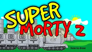 Cara Menggambar Tank Kartun Super Morty 2 dari Channel Valhalla Toons - Cartoons About Tanks