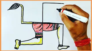 How To Draw Hanuman Ji | Swastik से "हनुमान जी" का Drawing | Step By Step 😍