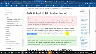 Configure DMARC in office 365