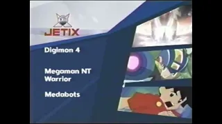 Jetix Latin America Lineup Bumper (Digimon 4 To Megaman NT Warrior To Medabots) (2005)