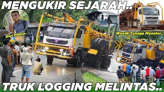 First Time in History Logging Truck Passes Viral Road