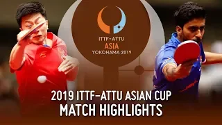 Ma Long vs Sathiyan Gnanasekaran | 2019 ITTF-ATTU Asian Cup (1/4)