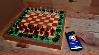 Floating Chess Of Oak and Epoxy Resin with Led, The best project