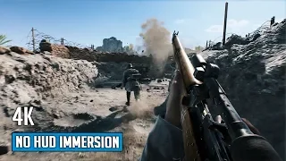 Battlefield V - No HUD Immersion Gameplay - Hamada Map (4K)