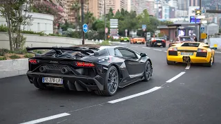 45+ Lamborghinis Arriving in Monaco - Murcielago SV, Aventador SVJ, Huracan EVO, Superleggera, Urus