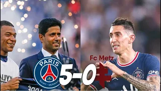 PSG VS METZ REVIEW MBAPPE HATTY; DI MARIA FAREWELL)