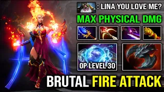 EPIC 2x Rampage Hard Carry Lina Brutal Fire Attack OP LEVEL 30 vs Full Magical Luna Dota 2