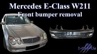 Mercedes E-Class W211, front bumper removal - tutorial