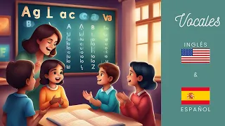 ¡Aprende las Vocales en Inglés y Español! 🇺🇸🇪🇸 Divertido Video para Niños | El Recreo TV