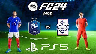 FC 24 FRANCE - CORÉE DU SUD | PS5 MOD Ultimate Difficulty Career Mode HDR Next Gen
