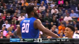 MTSU vs. Michigan St.: Giddy Potts jumper