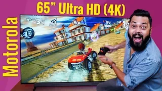Motorola 65" 4K UHD Android Smart TV Unboxing & First Impressions ⚡⚡⚡ Free GamePad!