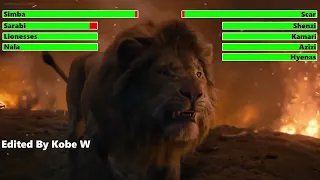 The Lion King (2019) Final Battle with healthbars 2/4