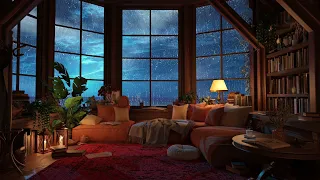 Cozy Reading Nook by Window - Rain & Ocean Sounds