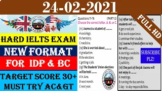 Hard IELTS Exam Listening Test With Answers | IELTS Listening Test 2021 | 24-02-2021 #IELTS