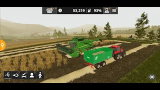 FS 20 Time-Lapse #5 Harvesting Oats and Baling Straw