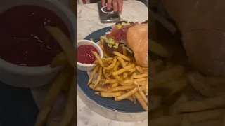 Hamburgers and Cheese Fries at the Plaza Restaurant in Magic Kingdom at Walt Disney World