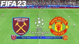 FIFA 23 | West Ham United vs Manchester United - UCL UEFA Champions League - PS5™ Full Gameplay