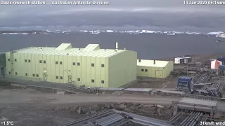 2020-01-15 Davis Station Antarctica Timelapse - 03:25:06 UTC